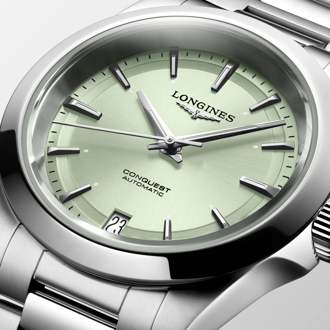 Longines Conquest 34 -мм часов автоматической зеленой стали L3.430.4.02.6