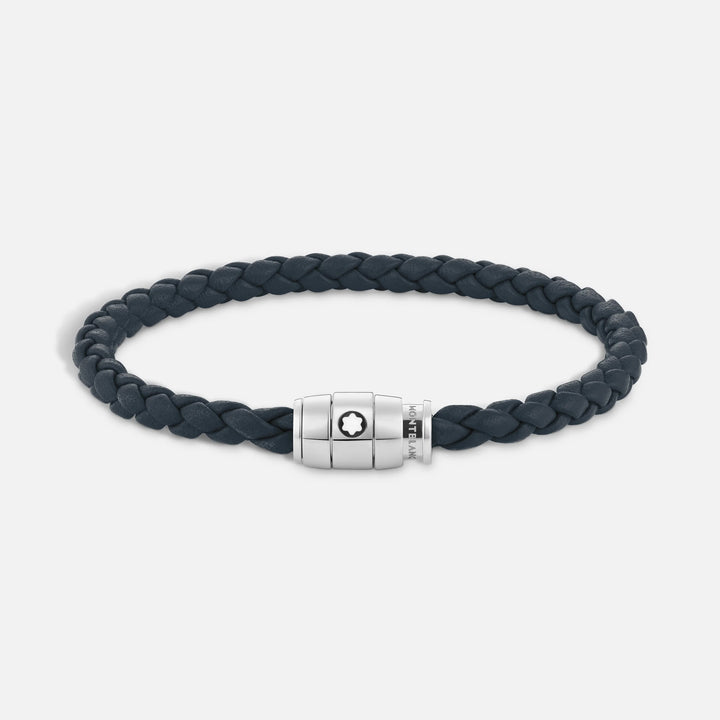 Стальной браслет Montblanc с 3 кольцами и кожаным Meisterstück Blue Avio Samers L 13601468