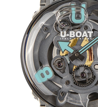 U-Boat U-65 SS Turquoise 44mm Slopper Quartz Steel U-3352