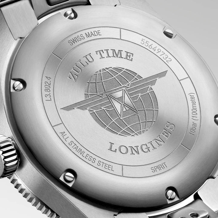 Longines Watch Spirit Zulu Time 39 мм антрацитовой автоматической стали L3.802.4.63.6