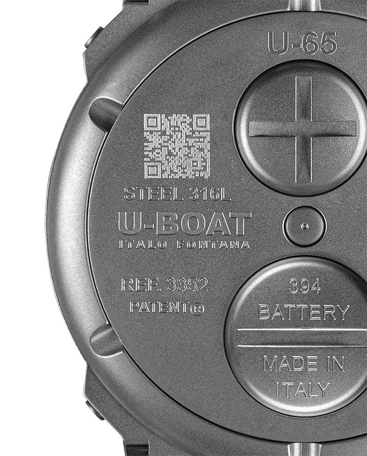 U-Boat U-65 SS Turquoise 44mm Slopper Quartz Steel U-3352