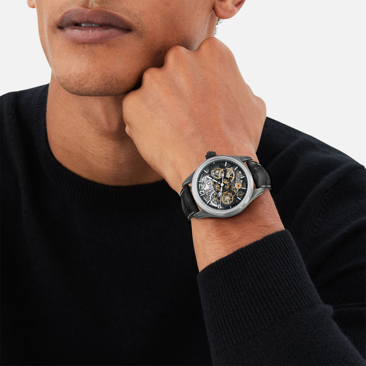 Montblanc Watch 1858 Представленный секретный Minerva Monopusher Chronograph Limited Edition - 88 образцов 43 -мм ручной шлюп Сталь 131155