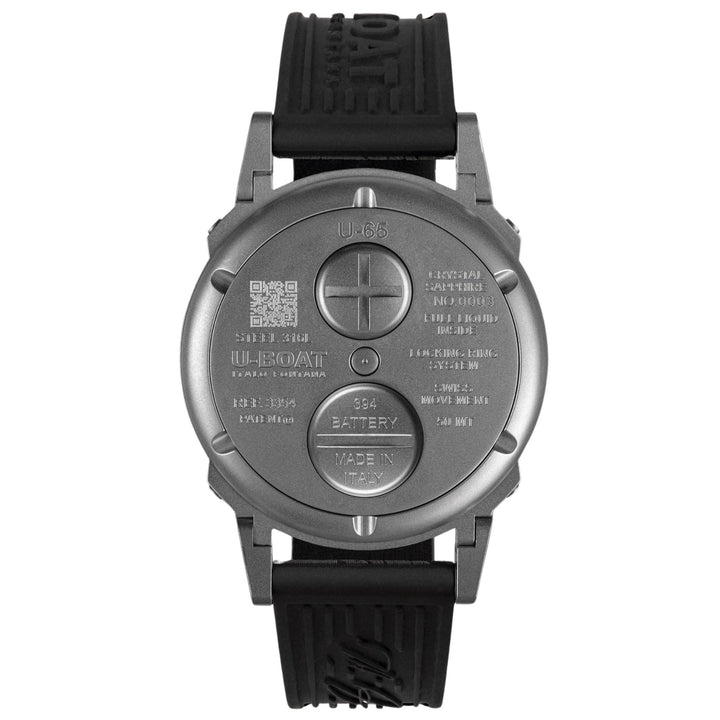 U-Boat U-65 SS White 44mm Watch Skeleton Quartz Steel U-3354