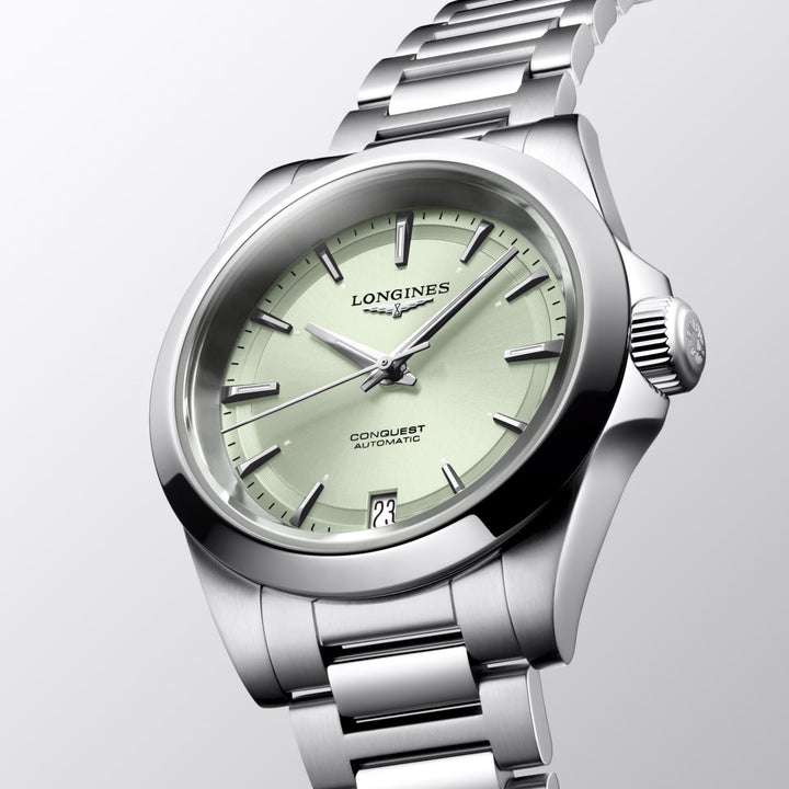 Longines Conquest 34 -мм часов автоматической зеленой стали L3.430.4.02.6