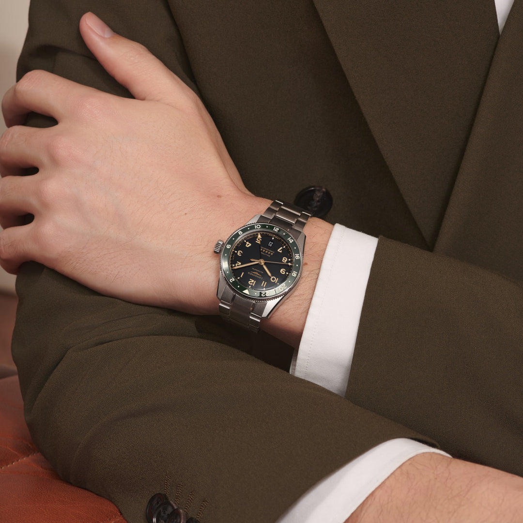 Longines Watch Spirit Zulu Time 39 мм антрацитовой автоматической стали L3.802.4.63.6