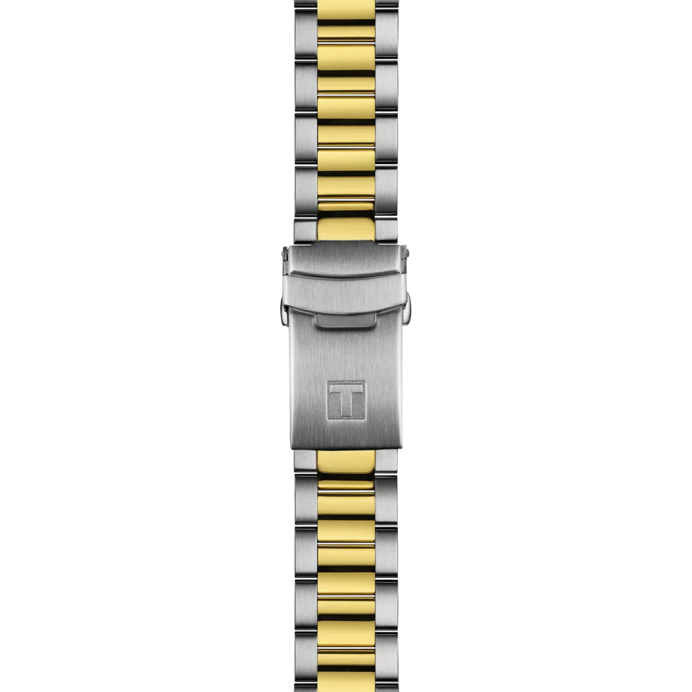 Tissot Seastar 1000 Gmt Watch 40 мм черная кварцевая стальная отделка Pvd Gold Gold T120.852.22.051.00