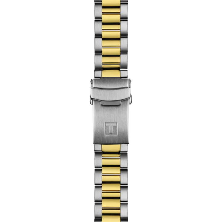 Tissot Seastar 1000 Gmt Watch 40 мм черная кварцевая стальная отделка Pvd Gold Gold T120.852.22.051.00