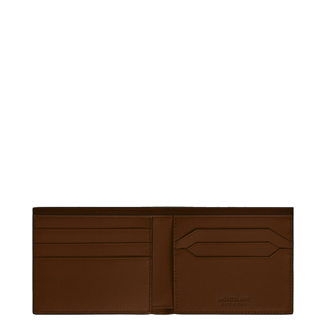 Montblanc Portfolio 6 Copartments Meisterstück заштрихованный Marrone 220315