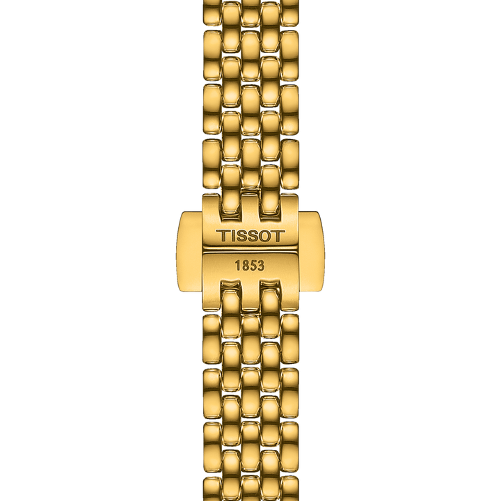 Tissssot watch Lovely Round 19.5mm champagne diamond quartz steel finish PVD yellow gold T140.0009.63.026.026.00