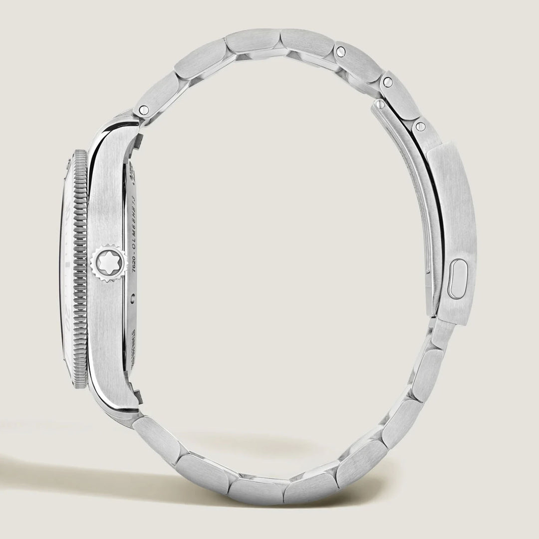 Монббланк Iced Sea Automatic Date Clock 0 кислород 38 мм белая автоматическая сталь 134024