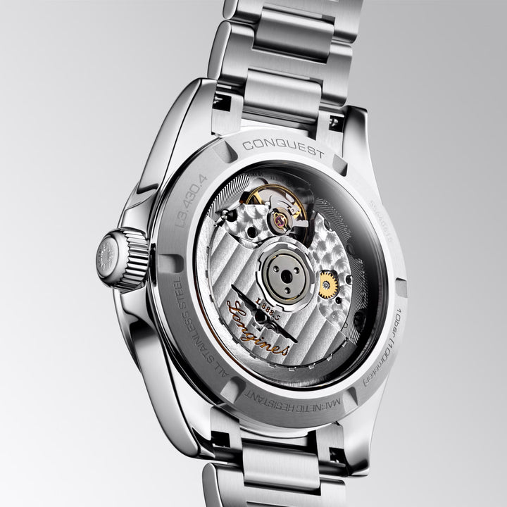 Longines Conquest 34 -мм часов автоматической зеленой стали L3.430.4.02.6
