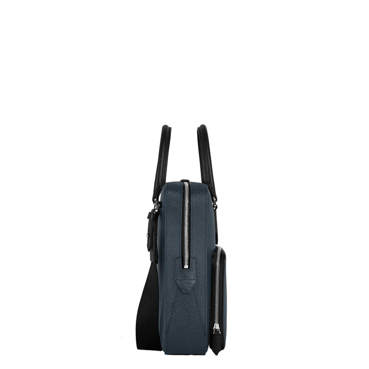 Montblanc Blue Sartorial Media Tweed Blue 220332 bag