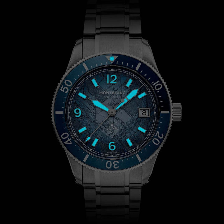 Montblanc Iced Sea Automatic Date Clock 0 кислород 38 мм автоматическая сталь 134022