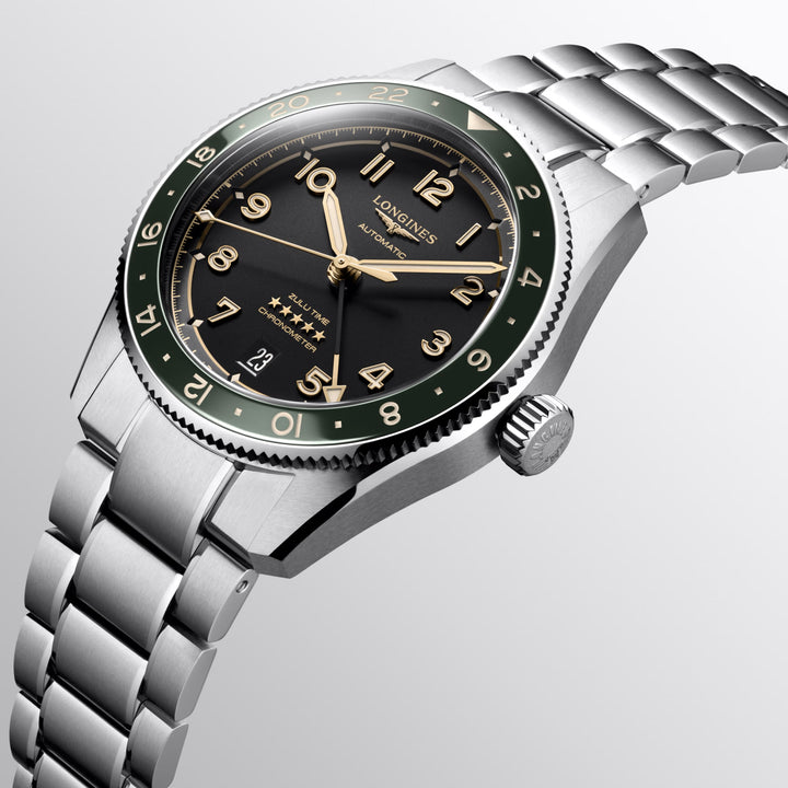 Longines Watch Spirit Zulu Time 39 мм антрацитовой автоматической стали L3.802.4.63.6