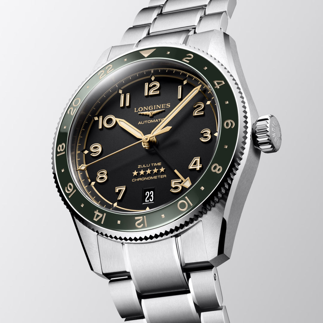 Longines Watch Spirit Zulu Time 39 мм антрацитовой автоматической стали L3.802.4.63.6