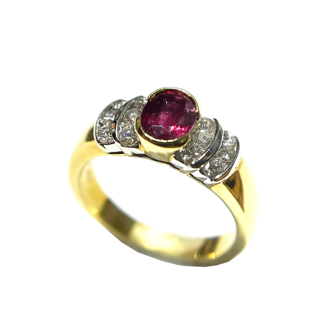 Capodagaglia Gold Gold Ring 18kt Ruby 0.72ct and diamonds