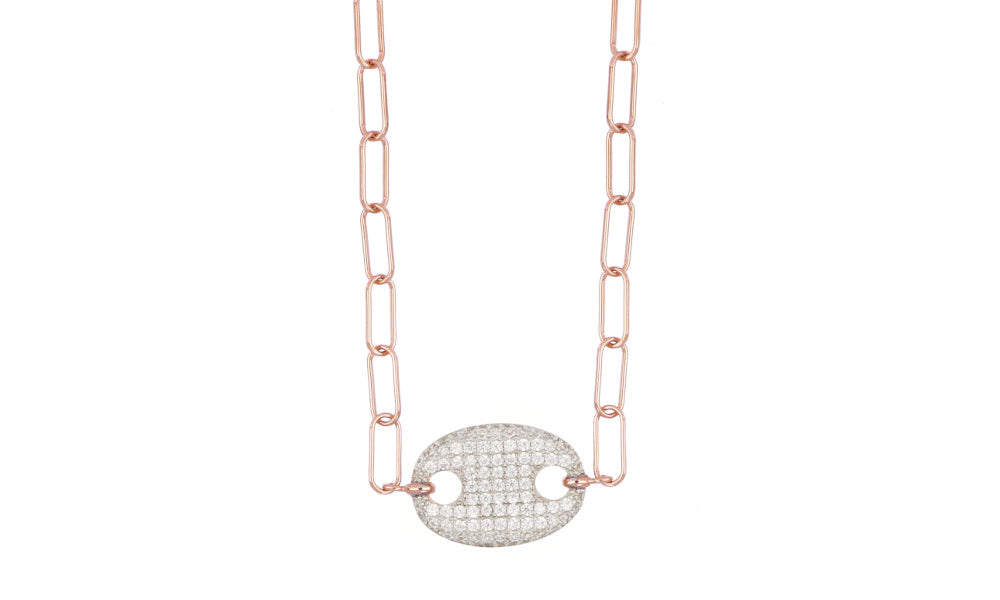 Сердца Милана ожерелье Sailor Love Montenapoleone Коллекция стерлингового серебра 925 PVD розовое золото 24915946