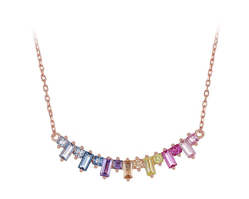 Сердца Милан ожерелье Cool Vertigo Dolly Park Коллекция стерлингового серебра 925 PVD отделка розовое золото кубический цирконий 24978569