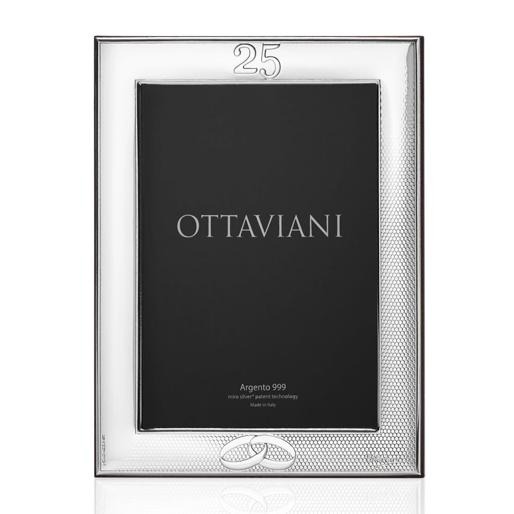 Октавианская рамка 25 лет свадьбы 13x18cm Серебряный ламинированный 999 5014A