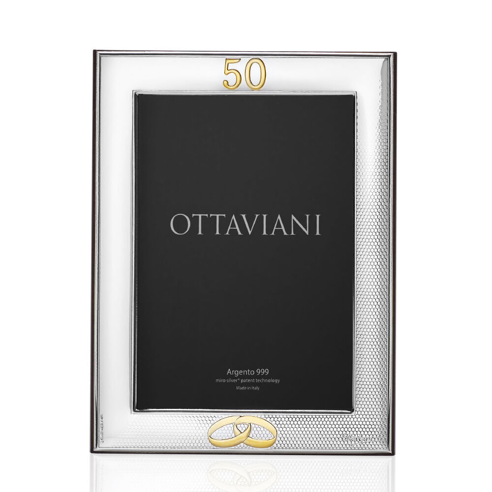 Ottaviani рамка фото 50 лет свадьбы 13x18cm серебристый ламинированный 5015A