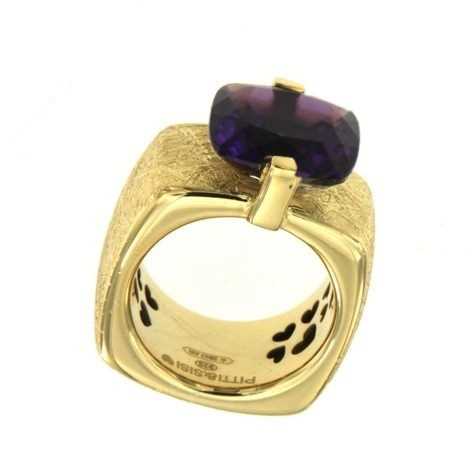 Pitti и Sisi серебряное кольцо радуги 925 PVD желтое золото фиолетовый кварцевый AN 8591G/086