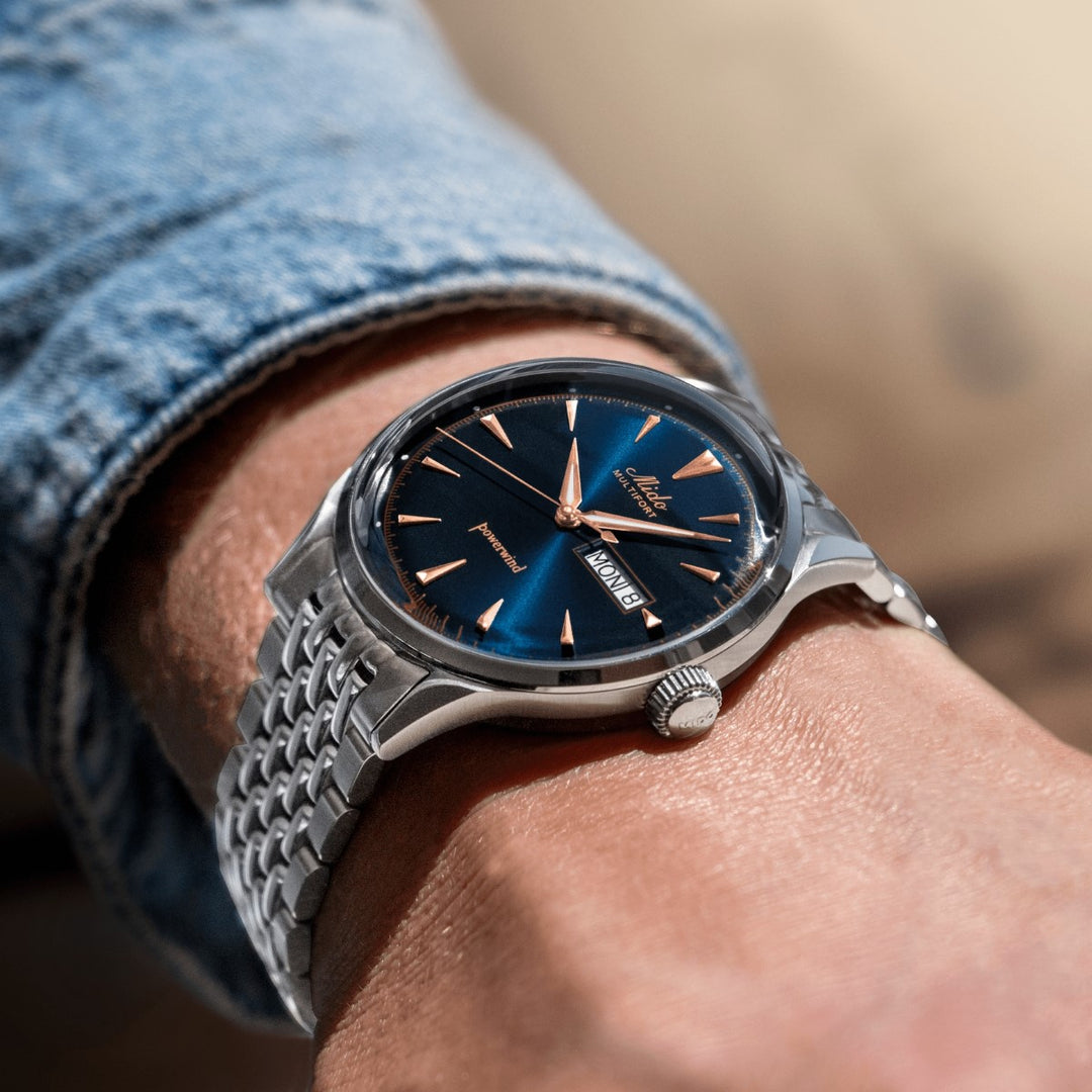 Mido watch Multifort Powerwind Limited Edition 1954 pieces 40mm blue automatic steel M040.408.11.11.041.00