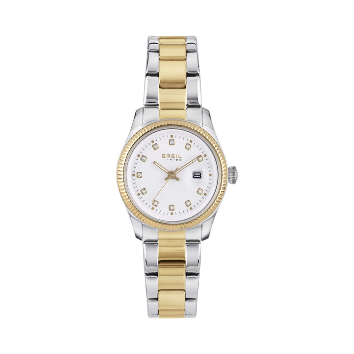 Breil Classic Elegance 30 мм часы белый кварц стальной IP Gold Finishes EW0601
