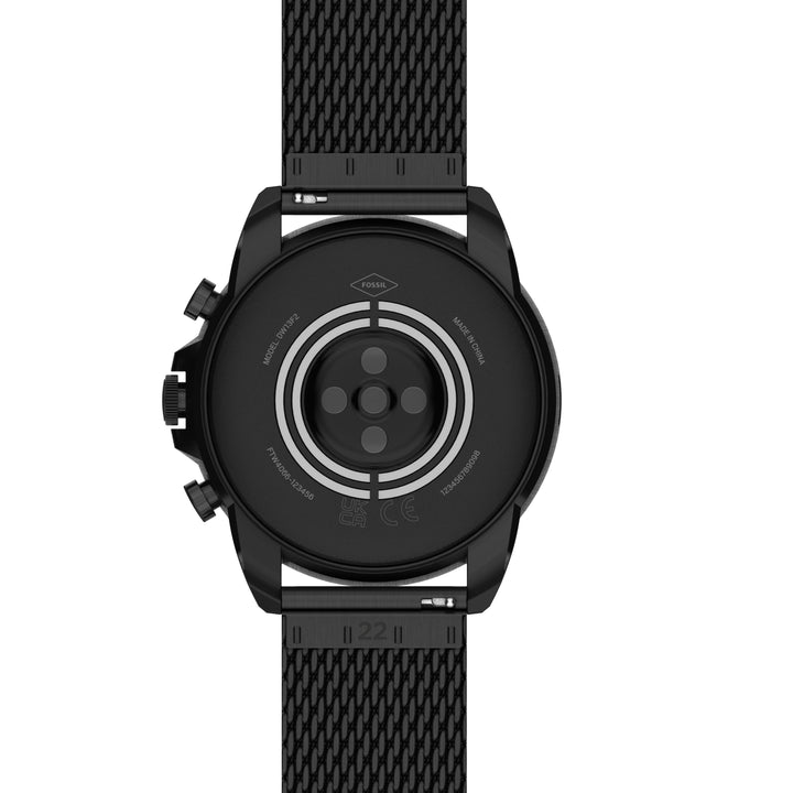 Fossil smartwatch Gen 6 с браслетом из черной стали FTW4066