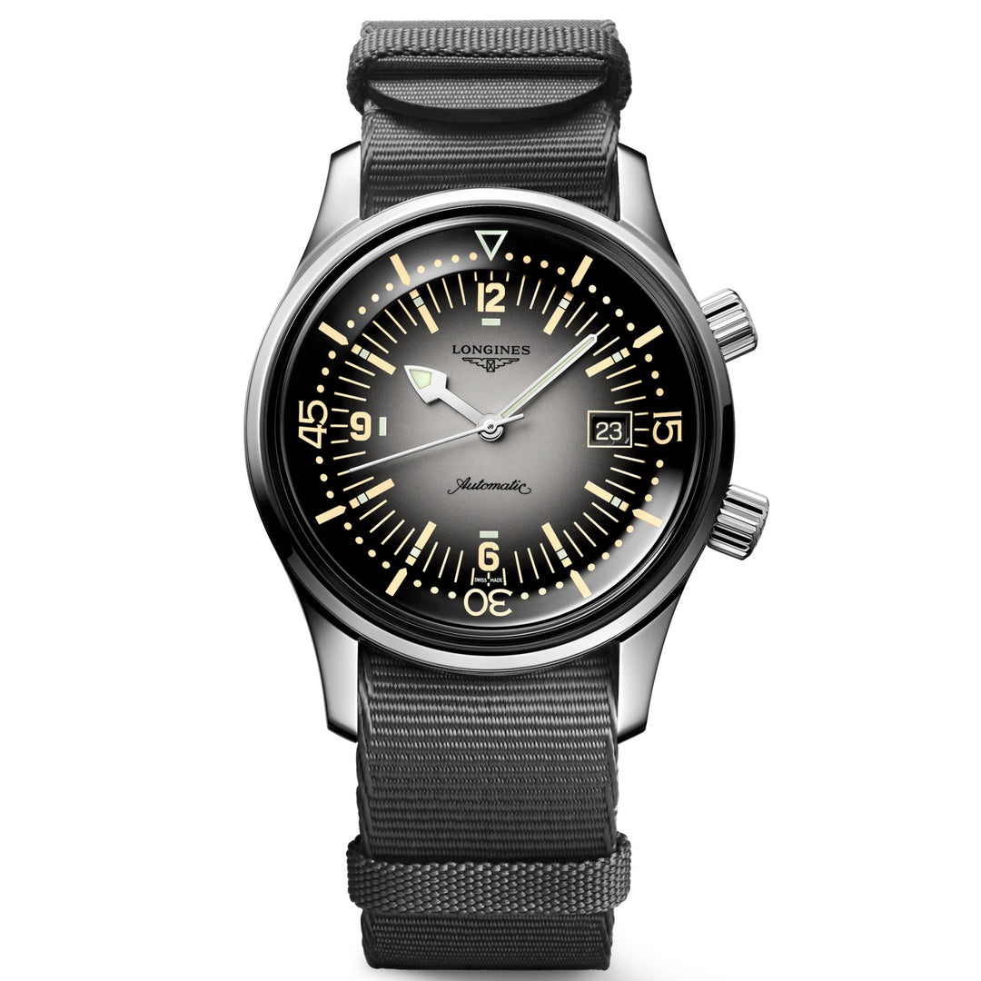 LONGINES LEGEND DIV Watch 42mm Clock Automatic Gray Steel L3.774.4.70.2