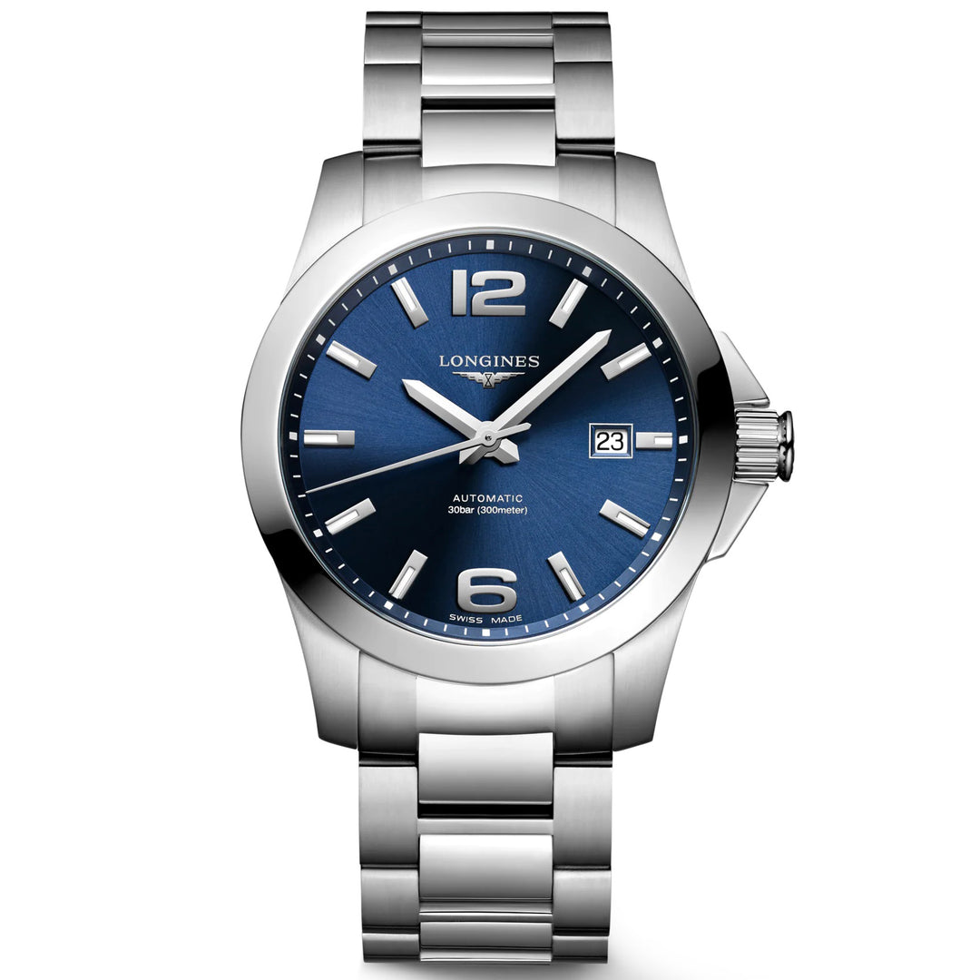 LONGINES CONQUEST 41mm Watch Automatic Blue Steel L3.777.4.99.6