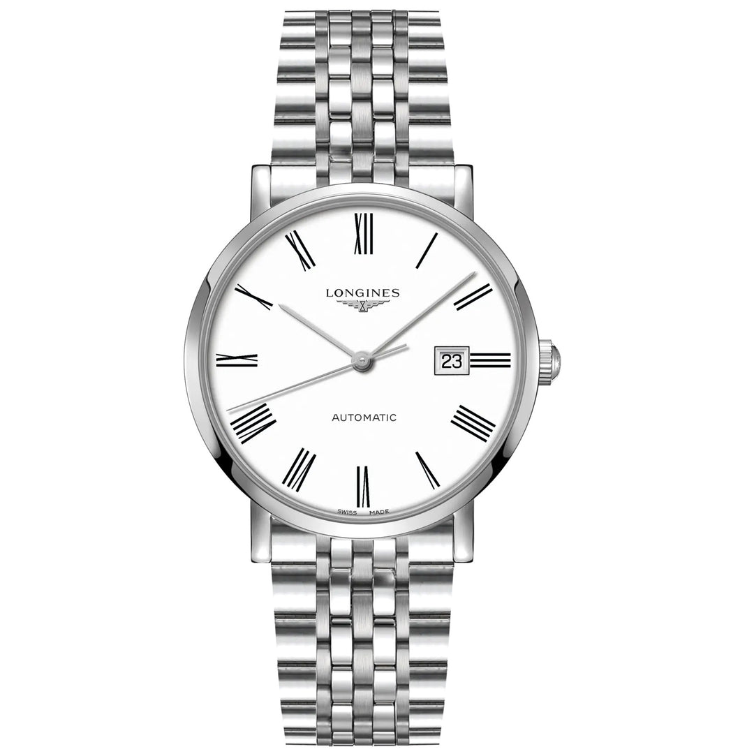 Часы Longines Elegant Collection 41 мм белый автоматический сталь L4.911.4.11.6