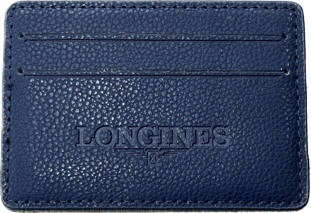 Кошелек для кредитных карт Longines 4 отсека синяя кожа тасса LONG-01-CC