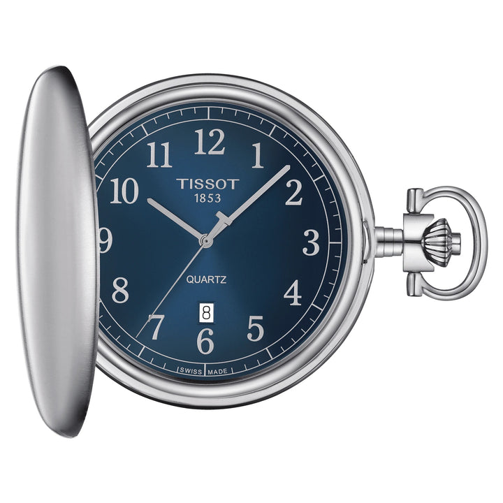 Tissot карманные часы Savonette 48,5 мм синий кварцевый стальной T862.410.19.042.00