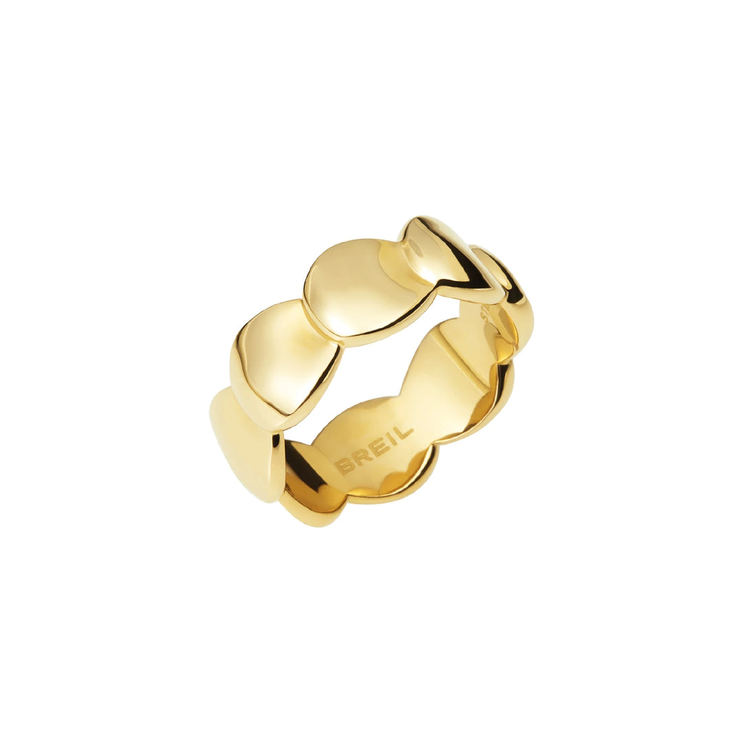 Breil ring ring ring ring B Whisper steel finish IP gold TJ3240