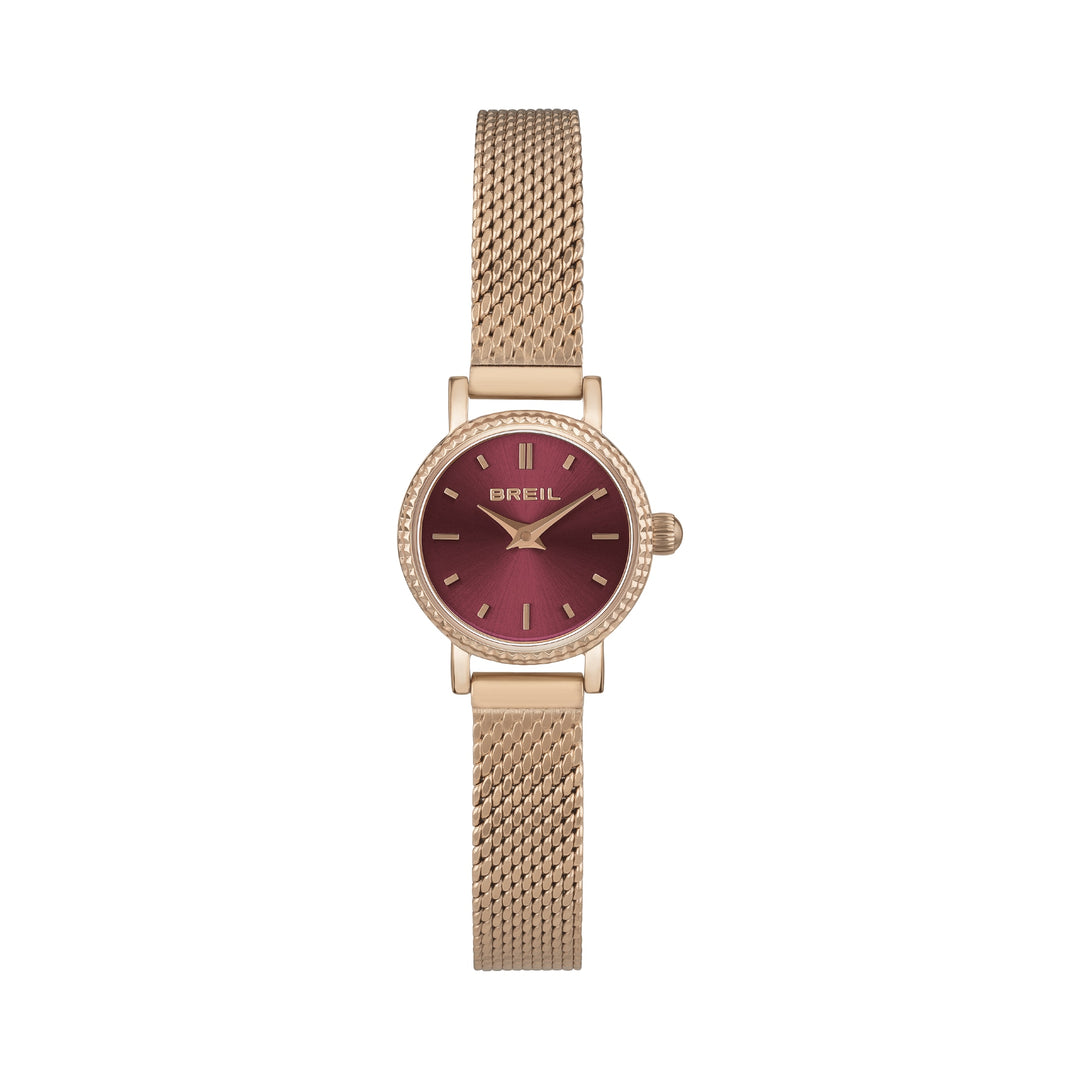Часы Breil Darling 18 мм бордовый кварцевый стальной финиш PVD розовое золото TW1936