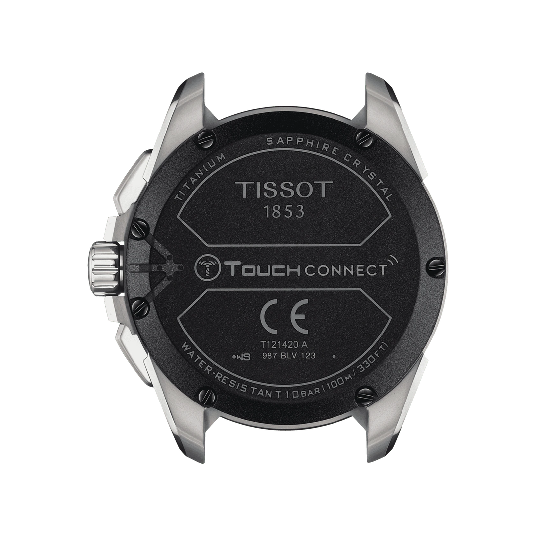 Часы Tissot T-Touch Connect солнечные 47,5 мм черный кварцевый титан T121.420.47.051.07