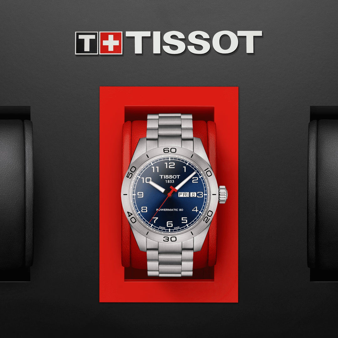 Часы Tissot PRS 516 Powermatic 80 42mm синий сталь T131.430.11.042.00