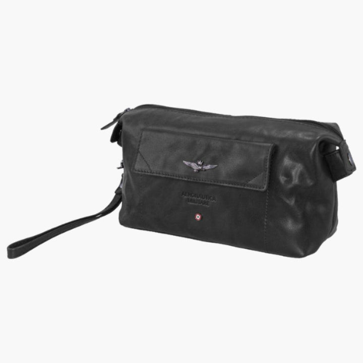 Aeronautica Militare Necessaire Pochette Uomo Vintage in Pelle AM300-NE - Capodagli 1937