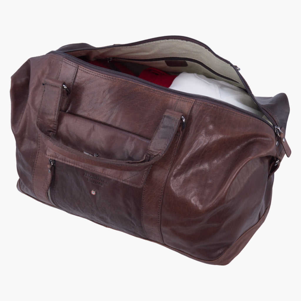 Aeronautica Военный рюкзак путешествия натуральной кожи VINTAGE AM306-MO