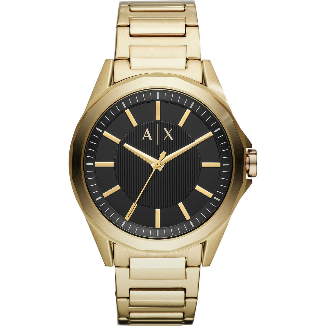 Armani Exchange orologio Drexler  acciaio PVD oro giallo uomo solo tempo AX2619 - Gioielleria Capodagli