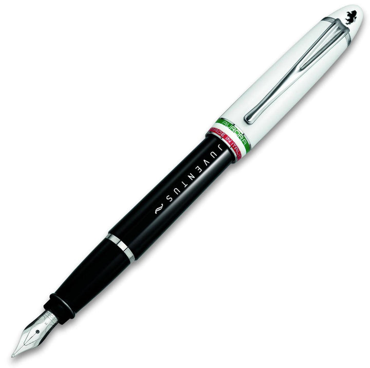 Aurora stilografica Ipsilon Juventus cappuccio in resina bianca e corpo in resina nera B15-JWN - Capodagli 1937