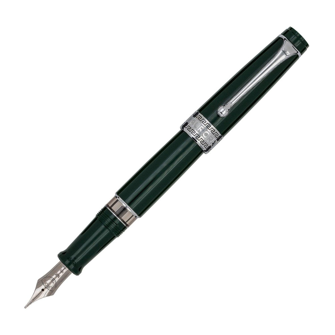 Aurora stilografica Optima Flex cappuccio e corpo in resina verde finiture cromate 997-VEFF - Gioielleria Capodagli