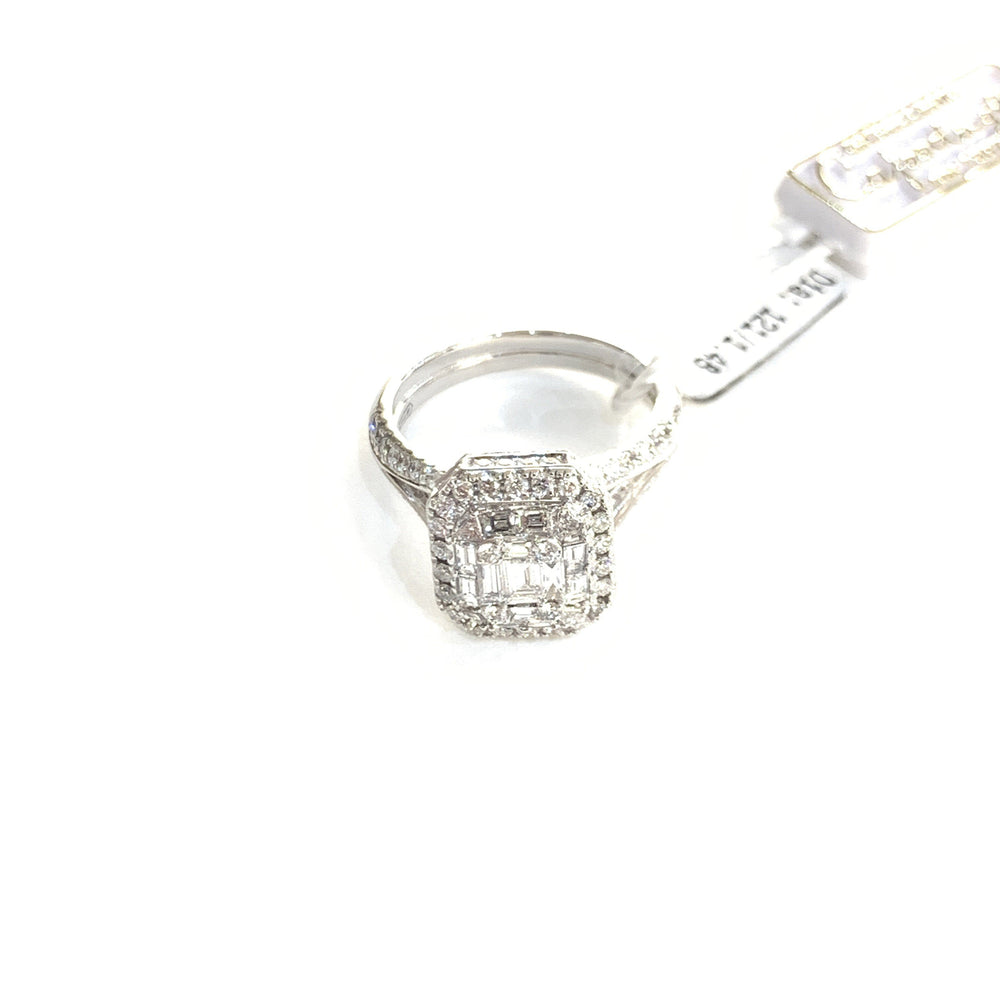 Bianco Milano anello in oro bianco 18kt 6,2g e 121 diamanti totale 1,48 ct AN.13150202 - Gioielleria Capodagli