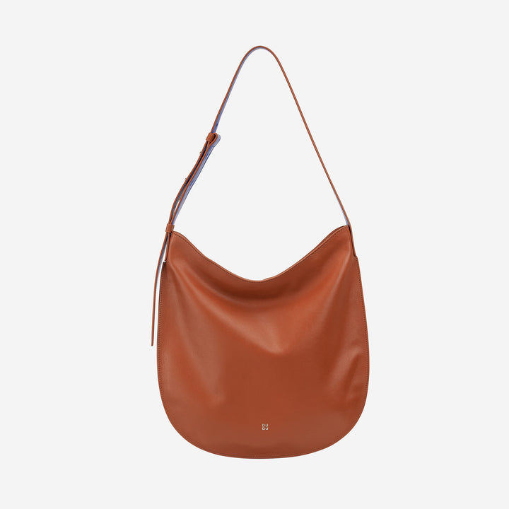 DuDu Женская сумка на плече из мягкой кожи, сумка Hobo с молнией, сумка для плеча с большим регулируемым объемом цвета