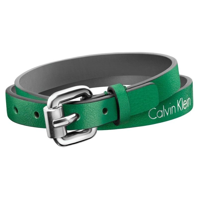 Calvin Klein bracciale Adventurous donna pelle verde smeraldo misura piccola KJ5NGB79010S - Gioielleria Capodagli