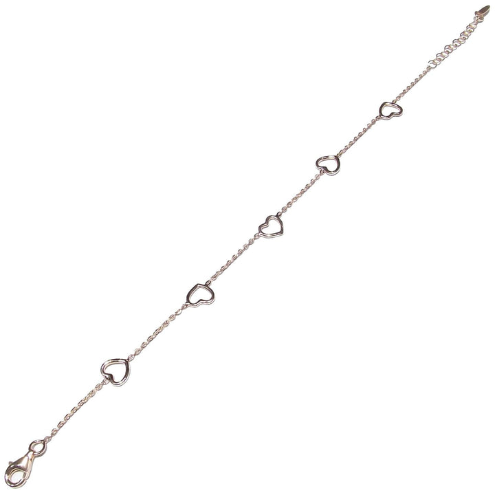 Capodagli bracciale 5 Cuori a filo argento 925 finitura PVD oro rosa CPD-BRA-ARG-0001-R - Capodagli 1937