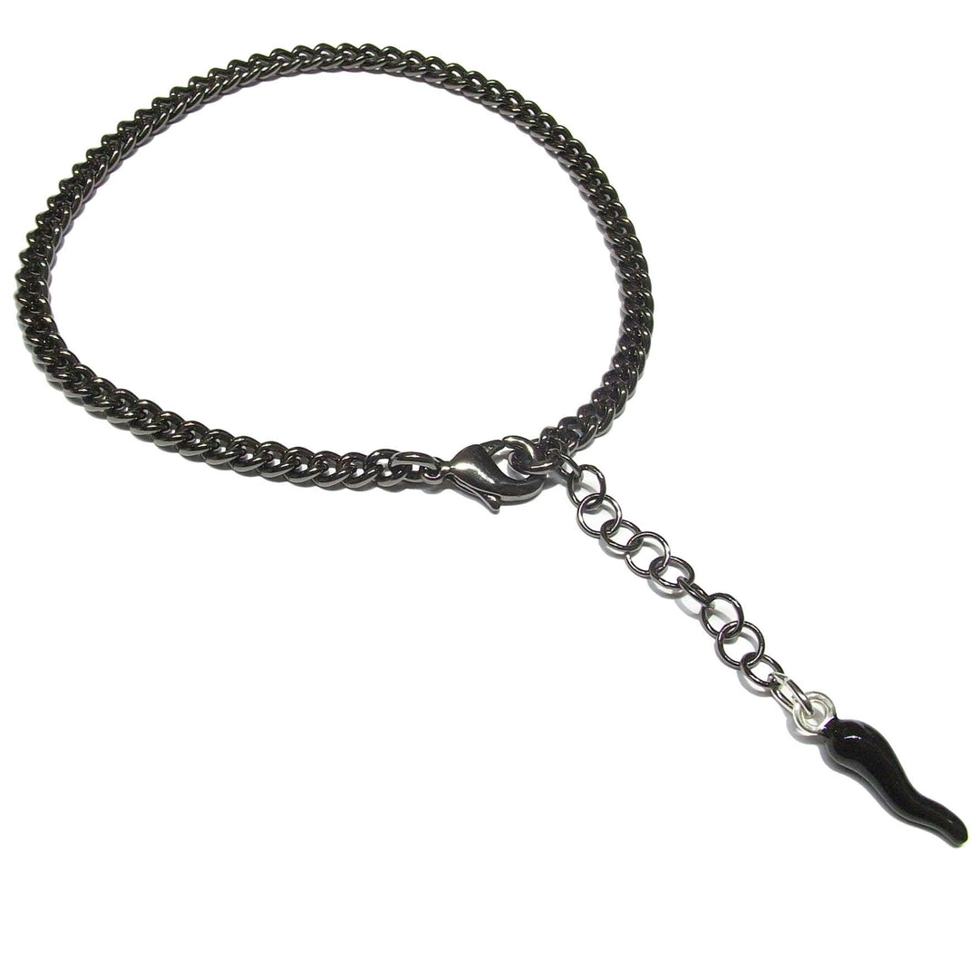 Capodagli bracciali Fortunelli Corno nero bronzo finitura PVD rutenio argento 925 BR-BR-0004 - Capodagli 1937