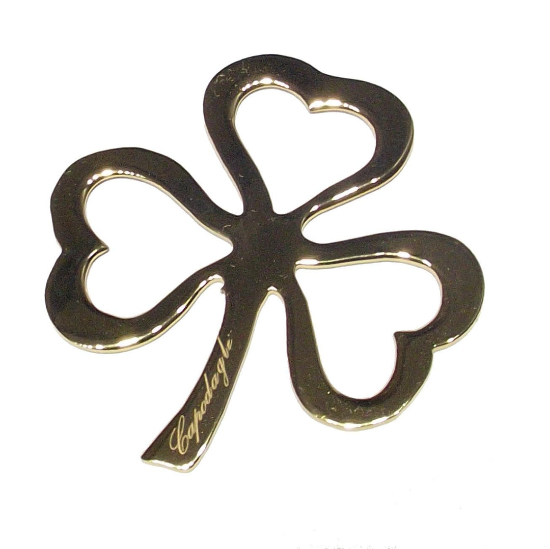Capodagli charm portafortuna Trifoglio bronzo finitura PVD oro giallo CPD-CIO-BRO-0001-G - Capodagli 1937