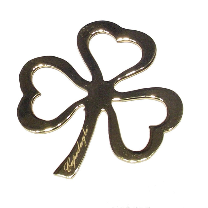 Capodagli charm portafortuna Trifoglio bronzo finitura PVD oro giallo CPD-CIO-BRO-0001-G - Capodagli 1937