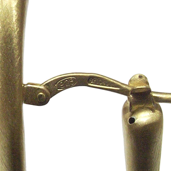 Capodagli orecchini a cerchio Goccia argento 925 finitura PVD oro giallo satinato CPD-ORE-ARG-0002-GS - Capodagli 1937